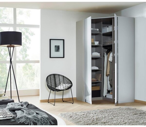 Modern Living Kotna Omara Za Oblačila Alabama, Svetlo Siva