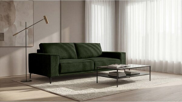 Zelena sedežna garnitura iz šenilje 224 cm Copenhagen – Scandic