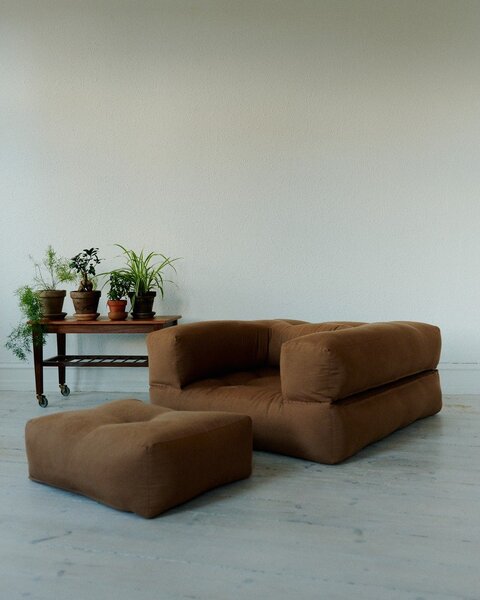 Raztegljiv fotelj Karup Design Cube Linen Beige