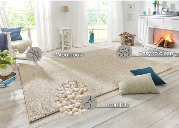Kremno bela preproga 160x240 cm Wolly – BT Carpet