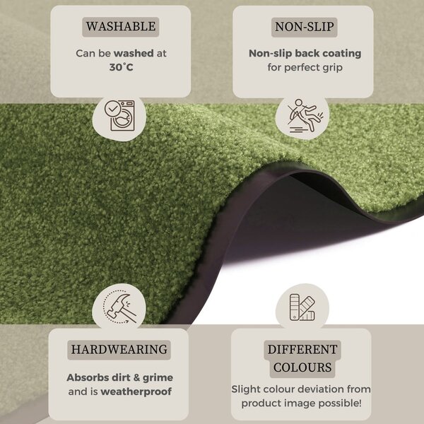 Green Hanse Home Wash & Clean Mat, 39 x 58 cm