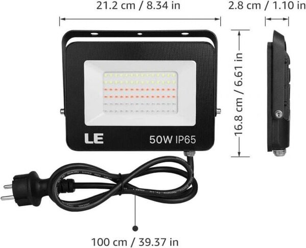 2x zunanji LED reflektor RGB z daljincem 50W IP65