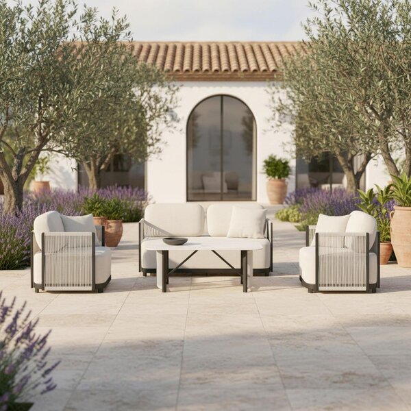 Bessagi Garden Lounge Garnitura Coralie, Krem