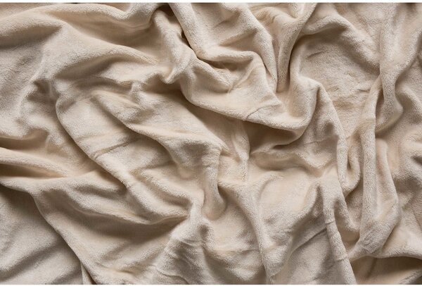 Kremno bela napenjalna rjuha iz mikroflanele 180x200 cm Basic – Jerry Fabrics