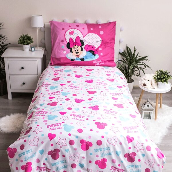 Otroška posteljnina iz mikrovlaken 140x200 cm Minnie Sweet Like Me – Jerry Fabrics