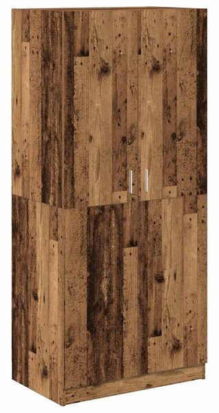 VidaXL Garderobna omara Old Wood 90x52x200 cm Inženirski les