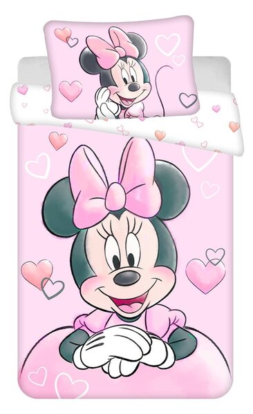 Bombažna otroška posteljnina za otroško posteljico 100x135 cm Minnie – Jerry Fabrics