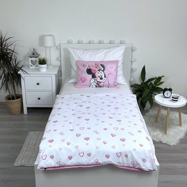 Bombažna otroška posteljnina za otroško posteljico 100x135 cm Minnie – Jerry Fabrics