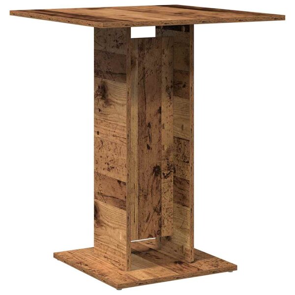 VidaXL Bistro miza Old Wood 60x60x75 cm Inženirski les