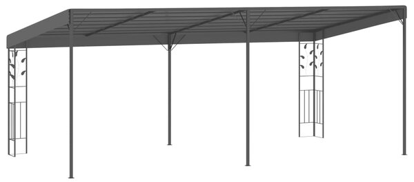 VidaXL Paviljon za namestitev na steno 6x3x2,5 m antraciten