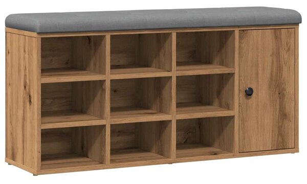 VidaXL Lavica za čevlje Artisan Oak 102x32x50 cm Inženirski les