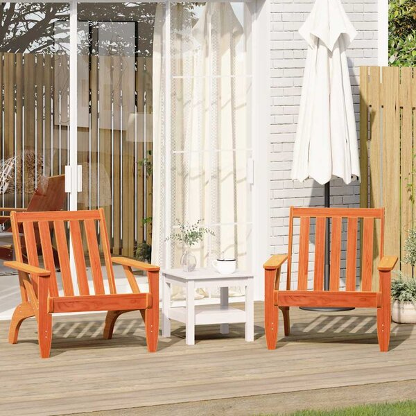 VidaXL Garden Adirondack stoli 2 kosa Wax Brown masivni les borovega