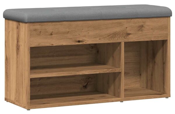 VidaXL Lavica za čevlje Artisan Oak 82x32x45,5 cm Inženirski les