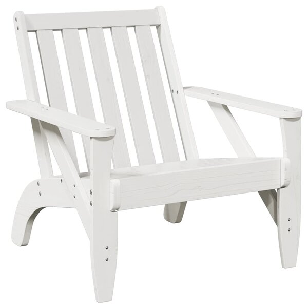 VidaXL Garden Adirondack Chair White 75x77x77 cm masivni les bor