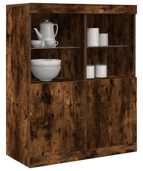 VidaXL Bivak Smoked Oak 81x37x100 cm Inženirski les