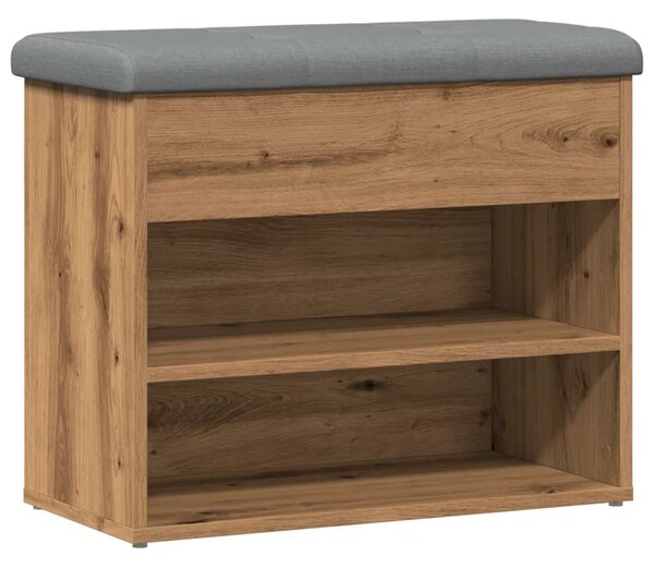 VidaXL Lavica za čevlje Artisan Oak 62x32x50 cm Inženirski les