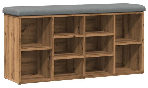 VidaXL Lavica za čevlje Artisan Oak 102x32x50 cm Inženirski les