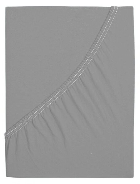 Jersey rjuha za otroško posteljico siva 70 x 140 cm