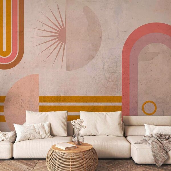 Artgeist Fototapeta Pink Arcs, 100x70cm
