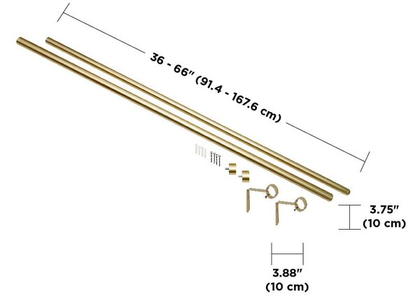 Jeklena raztegljiva karnisa 91 - 168 cm Cappa - Umbra