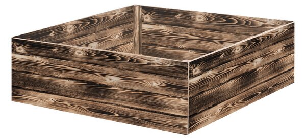 ATMOWOOD Lesena visoka greda 120 x 120 x 40 cm - ožgana