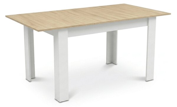 Raztegljiva jedilna miza MADO 120/160x80 cm, bela/dub sonoma