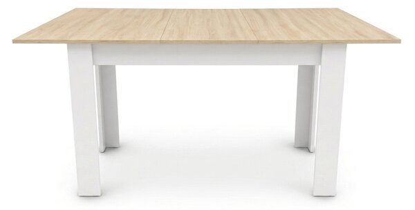 Raztegljiva jedilna miza MADO 120/160x80 cm, bela/dub sonoma