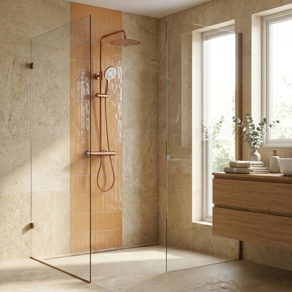 Tuš set s termostatom Rea Drop Brush Copper