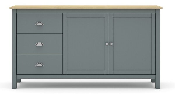 Prašno zelena komoda iz masivnega bora 150x80x40 cm Misti – Marckeric
