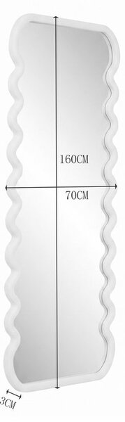 STENSKO OGLEDALO, 70/160/3 cm steklo, leseni material