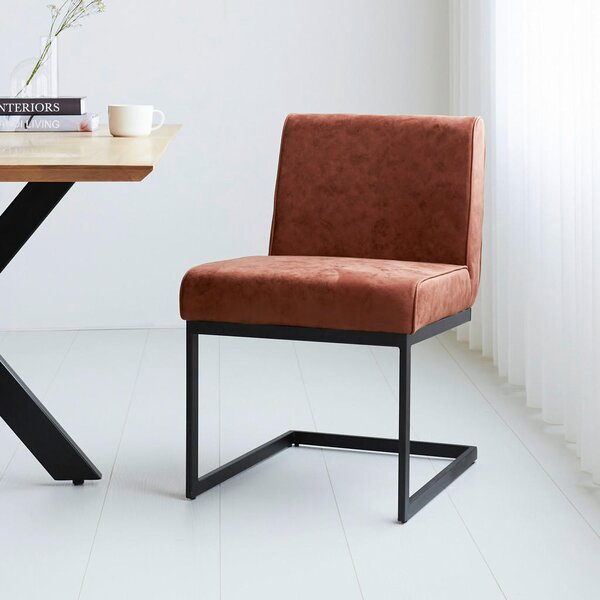 NIHAJNI STOL – SET, kovina, tekstil barve konjaka