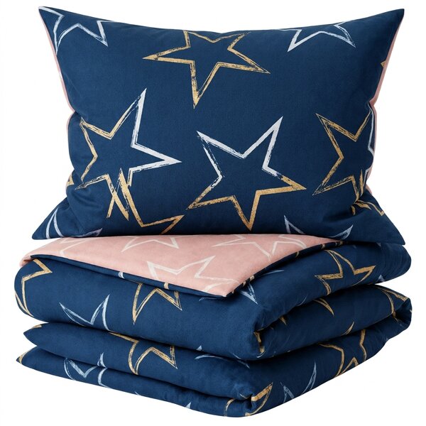 Posteljnina mikroflanel STARMISS temno modra Dimenzije posteljnine: 70 x 90 cm | 140 x 220 cm