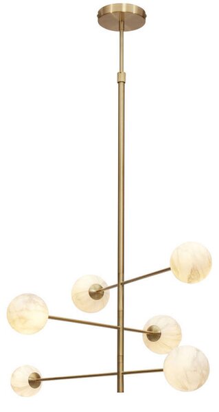 VISEČA SVETILKA Carrara Globus 99/142 cm G9