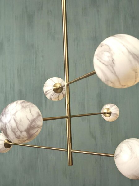 VISEČA SVETILKA Carrara Globus 99/142 cm G9