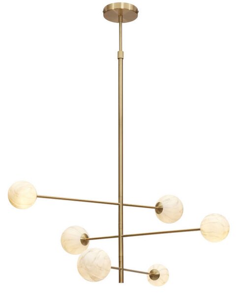 VISEČA SVETILKA Carrara Globus 99/142 cm G9