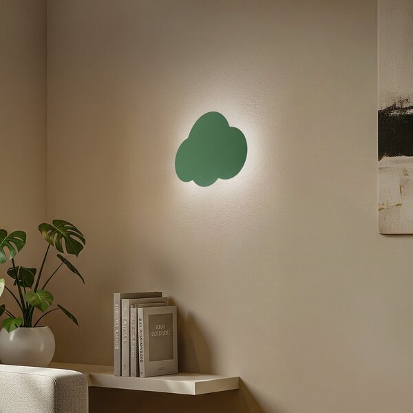 TK Lighting Stenna svetilka Cloud, zelena, kovina, širina 38 cm, 2-svetilna, G9, zatemnjen, Zelena, Dnevna soba / jedilnica, Kovina, Mladostno bivanje