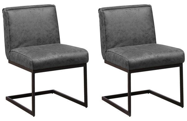 NIHAJNI STOL – SET, kovina, tekstil antracit