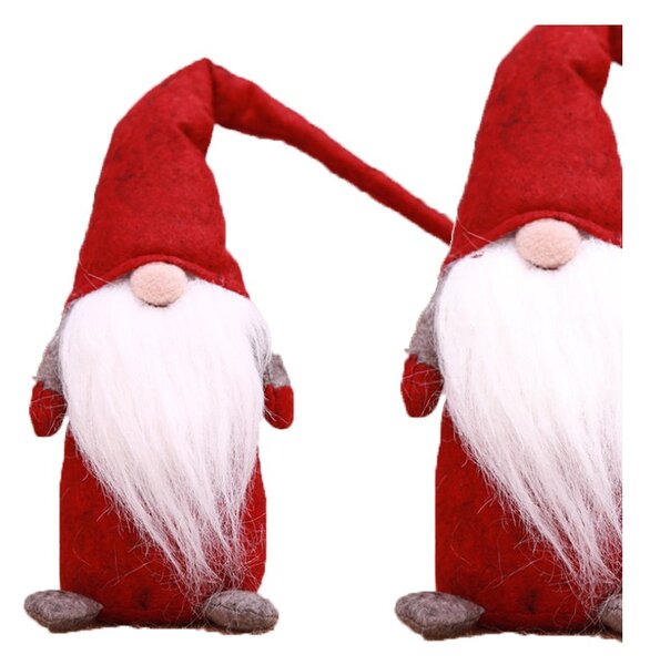 Božični škrat HAPPY GNOME 44 cm, rdeč