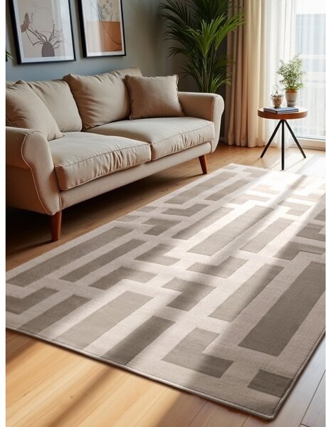 Siva/kremno bela preproga 120x170 cm Perles Onyx – Elle Decoration