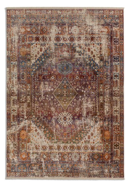 TKANA PREPROGA Mystik 160/235 cm tkano lila, oranžna, rdeča