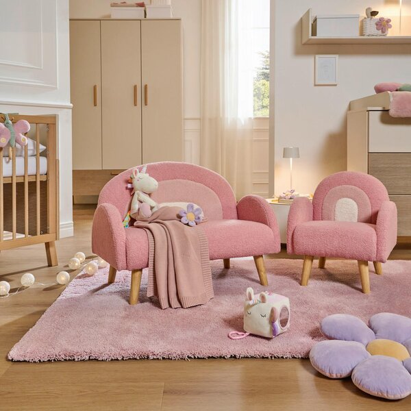 OTROŠKA KLOP Samy 79/56/48 cm roza, bela, pink