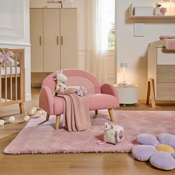 OTROŠKA KLOP Samy 79/56/48 cm roza, bela, pink