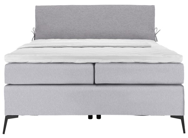 POSTELJA BOXSPRING 120 cm x 200 cm , tekstil siva, svetlo siva