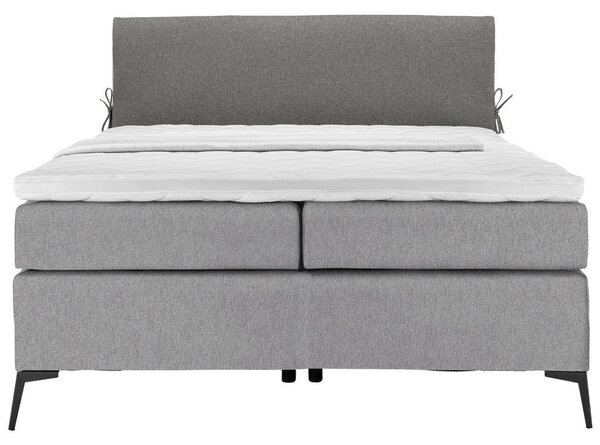 POSTELJA BOXSPRING 120 cm x 200 cm , tekstil siva, temno siva