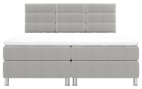 POSTELJA Z VZMETNICO 140 cm x 200 cm , tekstil siva