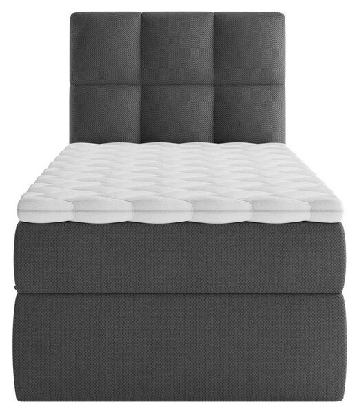 POSTELJA Z VZMETNICO 90 cm x 200 cm , les, tekstil, leseni material antracit