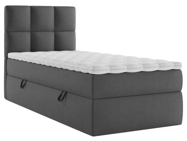 POSTELJA Z VZMETNICO 90 cm x 200 cm , les, tekstil, leseni material antracit