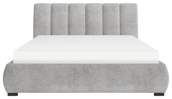 OBLAZINJENA POSTELJA 140 cm x 200 cm , les, tekstil, leseni material bež