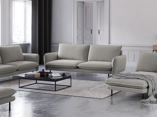 Svetlo siva zofa Cosmopolitan Design Vienna, 230 cm