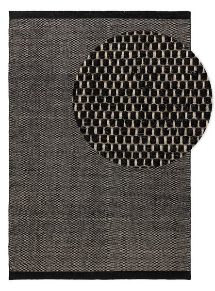 Volnena preproga Rocco Black White